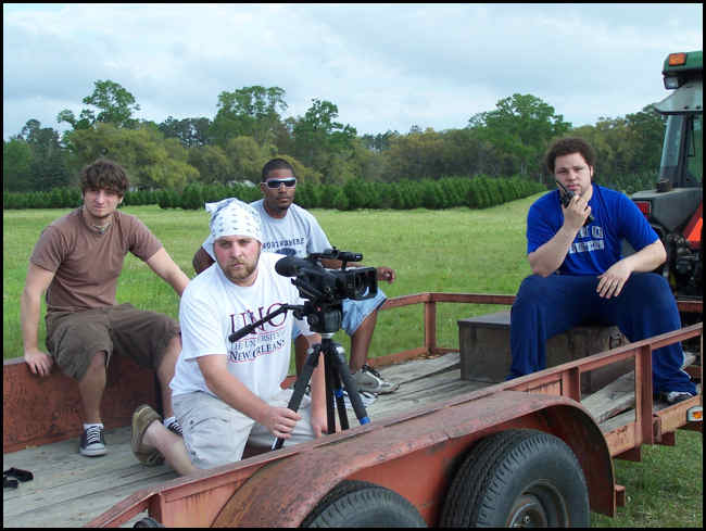 UNO Student Film Makers (Adam Brim in blue shirt).