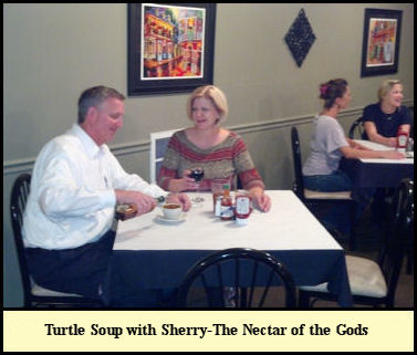 At Todd Schaeffer's Family Restaurant Turtle Soup is a true Louisiana delicacy.